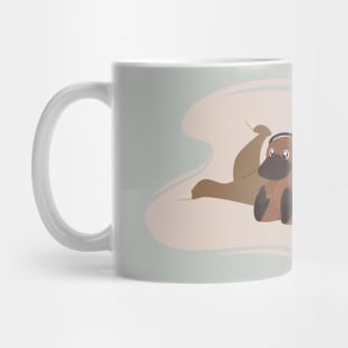 Odd friends - Sloth reading a book and platypus listening to music Mug